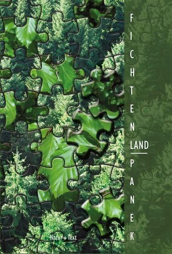 Fichten-Land: Puzzle aus blättern verschiedener Baumarten